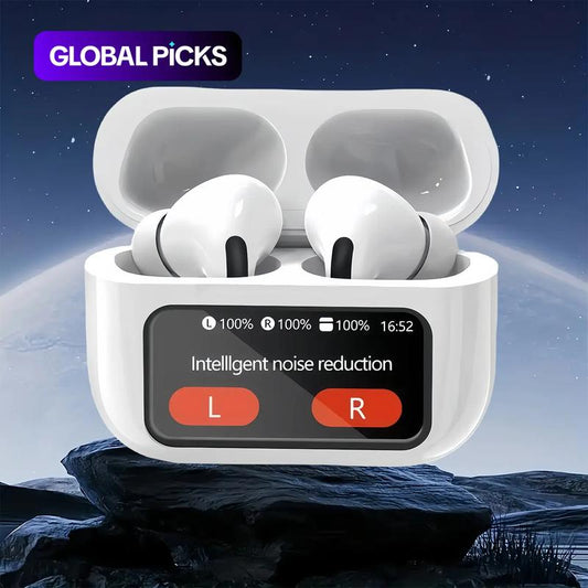 Wireless Active Noise-Cancellation Earbuds, In-Ear BT 5.4 True Wireless Headphones, Premium Sound Long-Distance Connection Headset with Charging Case, Lightweight Earbuds with Built-in Microphone, Hallowee