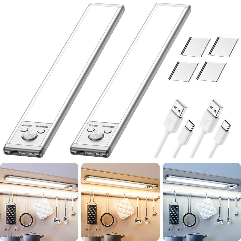 Under Cabinet Lights,Motion Sensor Night Light Indoor,1500mAh USB Rechargeable Light,Magnetic Installation Dimmable Lights for Kitchen,Wardrobe,Pantry, Closet,Bathroom,Stairs,Sink Cabinet,Garage,Valentine's Day gift
