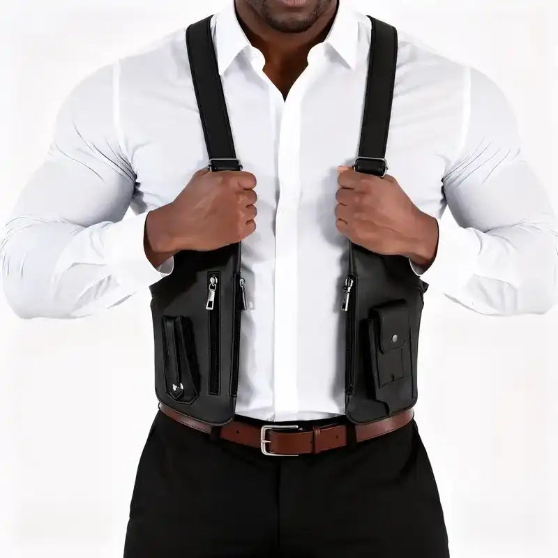 Adjustable Underarm Shoulder Bag for Men and Women - Anti-theft Hidden Storage for Cell Phones and Other Hunting and Outdoor Gear, High-Quality Faux Leather (PU Leather) best holiday gift
