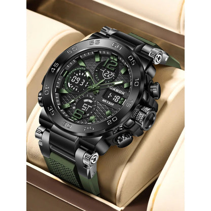 Men's Sporty Digital Watch, Fashionable Digital Watch with Luminous Dial & Alarm Function, Waterproof Watch for Men, with Box