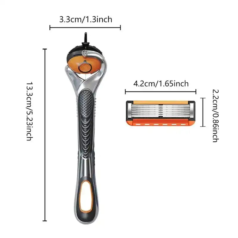 Razor Blade Replacement Set for Men, 48pcs Razor Blades with 1 Count Handle, Shaver Razors, Stainless Steel Handheld Shaver for Daily Use#GLOBAL PICKS