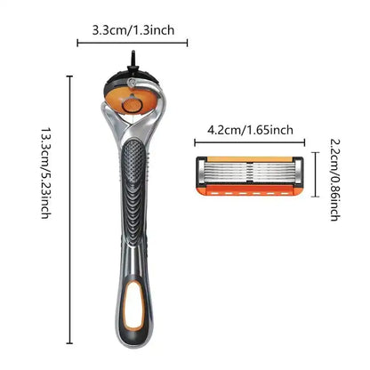 Razor Blade Replacement Set for Men, 48pcs Razor Blades with 1 Count Handle, Shaver Razors, Stainless Steel Handheld Shaver for Daily Use#GLOBAL PICKS