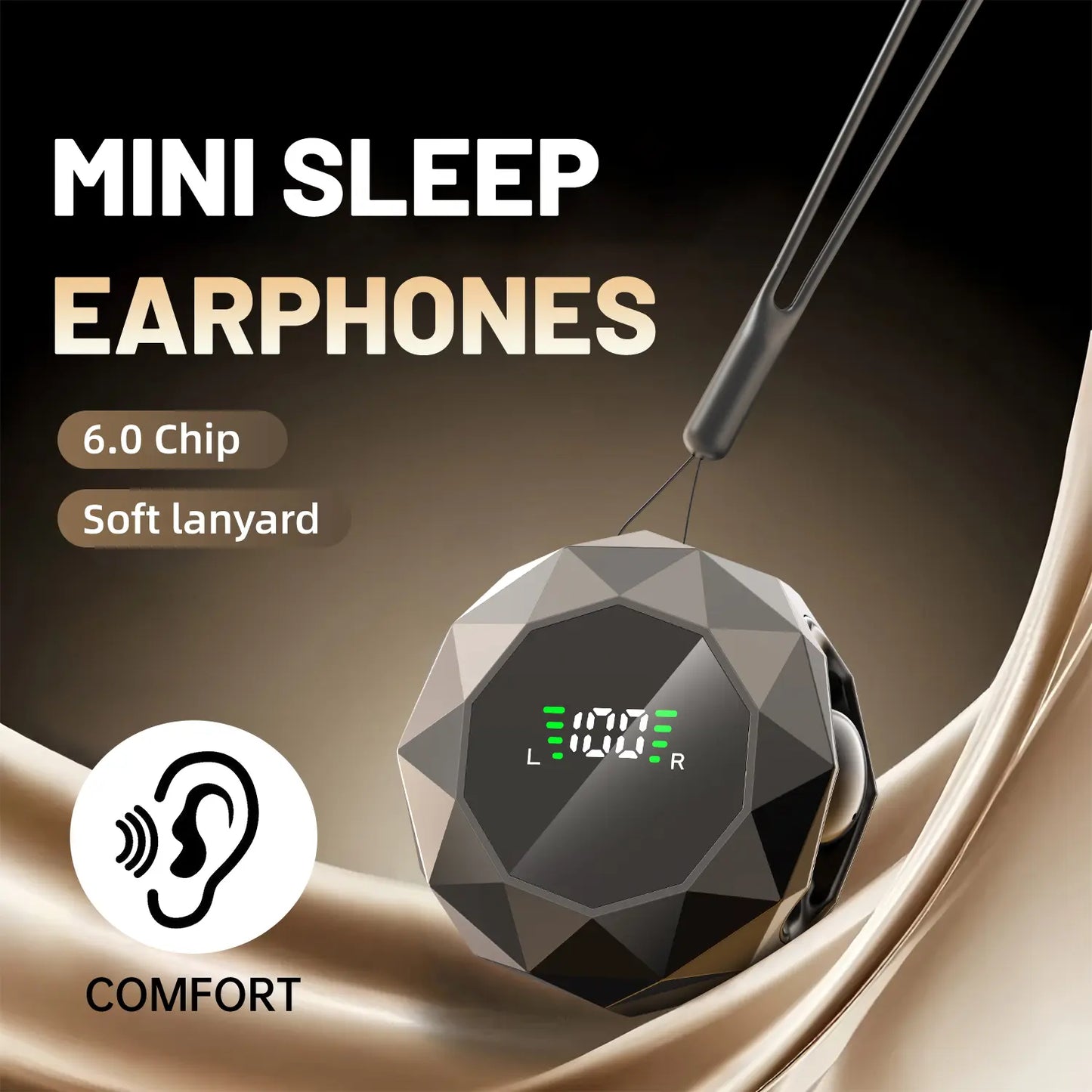 Mini Wireless Sleep Earbuds for Side Sleepers, Bluetooth 6.0  in-Ear Headphones with Noise Reduction,Ultra Small Hidden Earphones, Comfortable Fit for Long Wear & Deep Sleep&Work summerwins summerwins