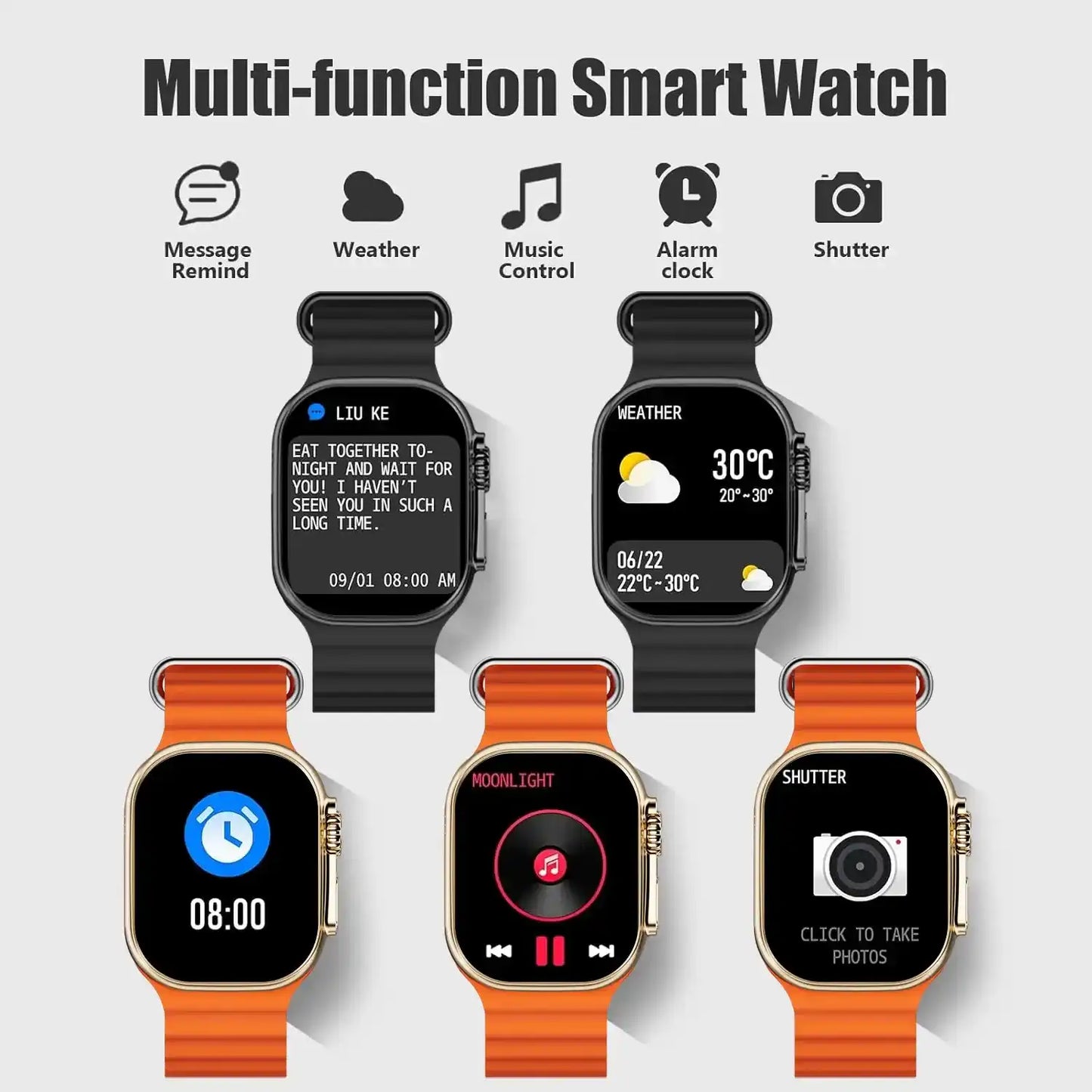 bluetooth Smart Watch with 2.02" Dial Wireless Calling Dialing 100+ Sport Modes Fitness Tracker with Various APP Reminders Call Message Reminder Touch Screen Compatible with iPhone Android Wearable Smart Bracelet Digital Wristwatch Fall Gift