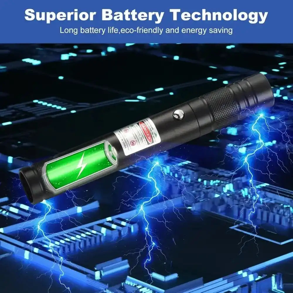 High-Power Laser Pointer with Visible Beam, Long-Range Visible Light, Ideal for Night Use and Outdoor Activities, Durable Design, Handheld Laser Pen