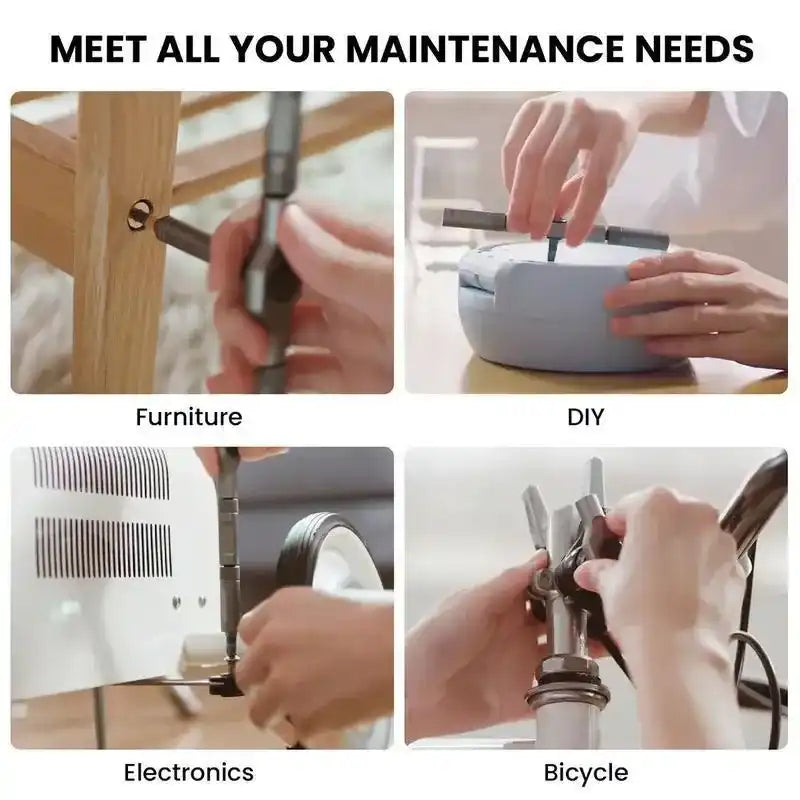 SEESE 24 in 1 DlY Screwdriver Set,1 Set SwitchableScrewdriver Shape Magnetic Screwdriver Set,Compact and Portable Ratchet Screw0driver SetHome Repair Tool Box