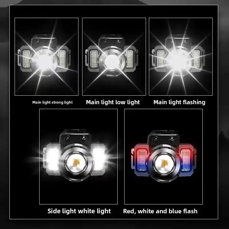 Rechargeable Headlamp, 150000 Lumens Super Bright LED Head Lamp with 5 Modes,Adjustable Head Lights for Forehead, Long Runtime Waterproof HeadLamps for Camping Hunting Hiking waterproof headlight