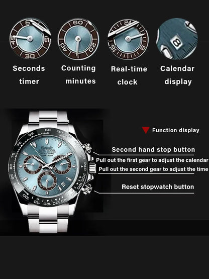Men's Business Fashion Analog Quartz Watch, Fashion Watch for Party, Daily Clothing Decor, Trendy All-match & Exquisite Watch for Birthday Gift with Box, Business Fashion Watches