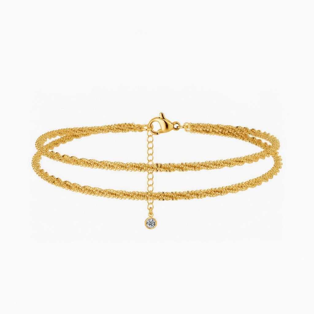 Dainty Layered Waterproof Anklet For Women Adjustable Womens Anklet Set Stackable Figaro Beaded Cuban Link Anklets Daily Clothing Decor For Beach Summer Trendy All-match & Exquisite Jewelry For Valentine's Day gifts