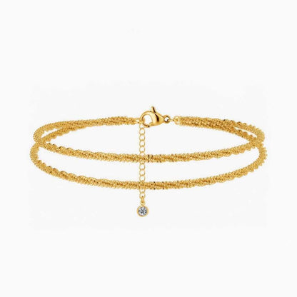Dainty Layered Waterproof Anklet For Women Adjustable Womens Anklet Set Stackable Figaro Beaded Cuban Link Anklets Daily Clothing Decor For Beach Summer Trendy All-match & Exquisite Jewelry For Valentine's Day gifts