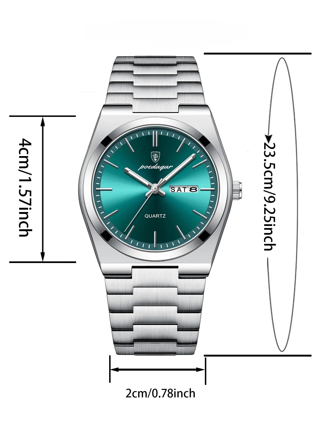 Men's Round Dial Analog Quartz Watch with Stainless Steel Strap, Business Fashion Watch, Modern Fashionable Wristwatch
