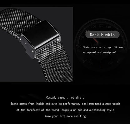 LIGE Sleek Minimalist Men's Watch – 40mm Ultra‑Thin Design, 30M Water Resistant