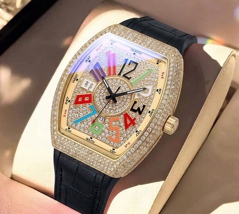 Men's Luxury Rhinestone Embellished Watch Included Fashion Timeless ClassicWatch Flash Sale -Fashionable it is elegant, durable, and the perfect choice foreveryday wear. with Gift Box