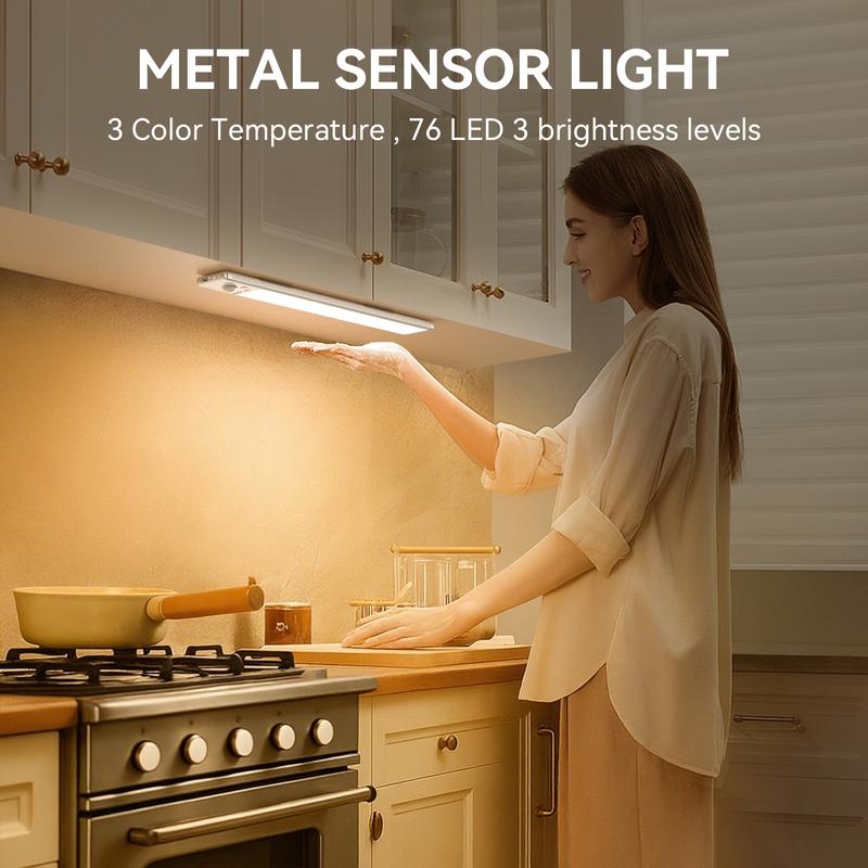 Under Cabinet Lights,Motion Sensor Night Light Indoor,1500mAh USB Rechargeable Light,Magnetic Installation Dimmable Lights for Kitchen,Wardrobe,Pantry, Closet,Bathroom,Stairs,Sink Cabinet,Garage,Valentine's Day gift