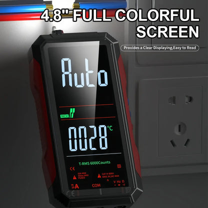 Fully Automatic True RMS (TRMS) 6000 Count Digital Voltmeter - A reliable voltage tester suitable for home, automotive, and industrial applications; a professional electrical tool.
