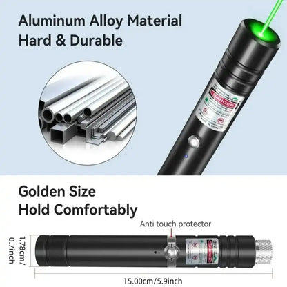 High-Power Laser Pointer with Visible Beam, Long-Range Visible Light, Ideal for Night Use and Outdoor Activities, Durable Design, Handheld Laser Pen
