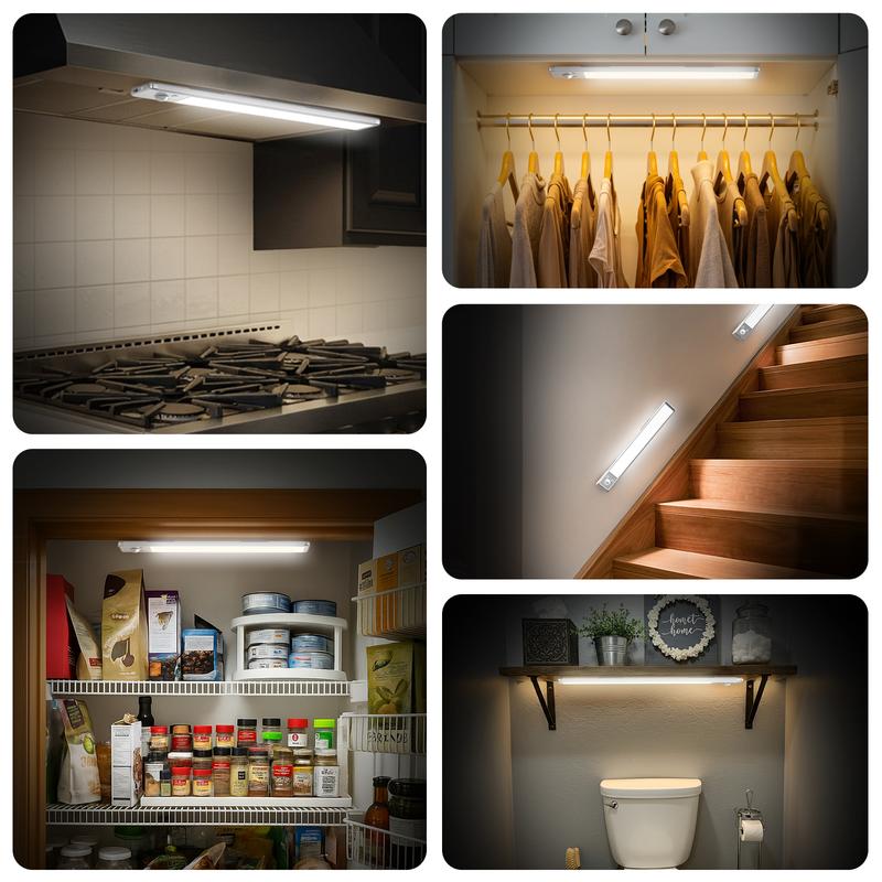 Under Cabinet Lights,Motion Sensor Night Light Indoor,1500mAh USB Rechargeable Light,Magnetic Installation Dimmable Lights for Kitchen,Wardrobe,Pantry, Closet,Bathroom,Stairs,Sink Cabinet,Garage,Valentine's Day gift
