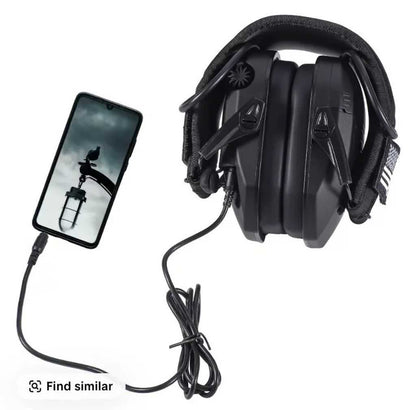Electronic Hearing Protector, Noise Reduction Earmuffs, Head Mounted Wired Earmuffs, Hearing Protection Earphone for Outdoor Activities, Thanksgiving Day Gifts, Christmas Gifts.