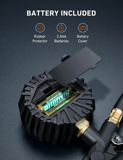 Digital Tire Pressure Gauge with Inflator 250 PSI Air Chuck & Compressor Accessories Accuracy Measurement Durable Brass Components Automotive Vehicle Tool